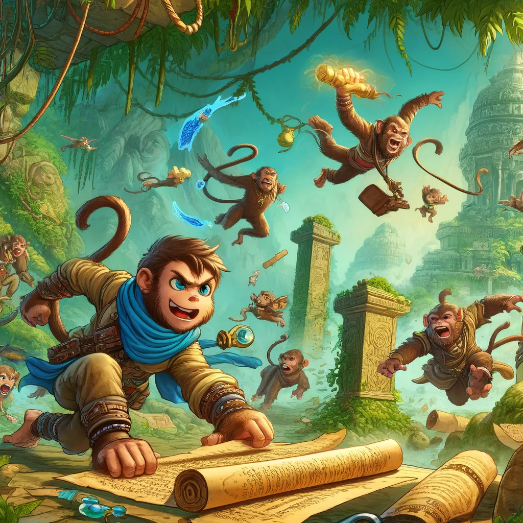 Monkey Battle for the Scrolls